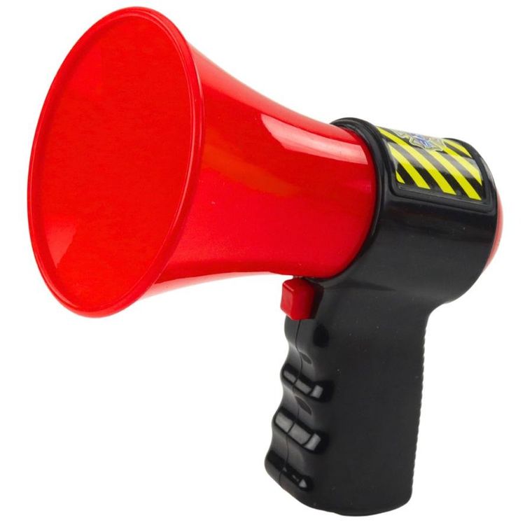 Lean Toys, megafon strażacki, interaktywny