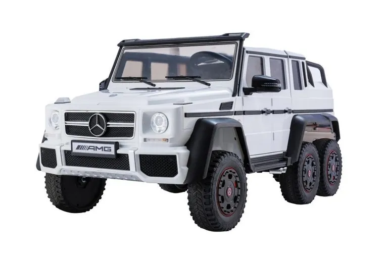 Lean Toys, Mercedes-Benz G63 6x4, pojazd na akumulator, biały