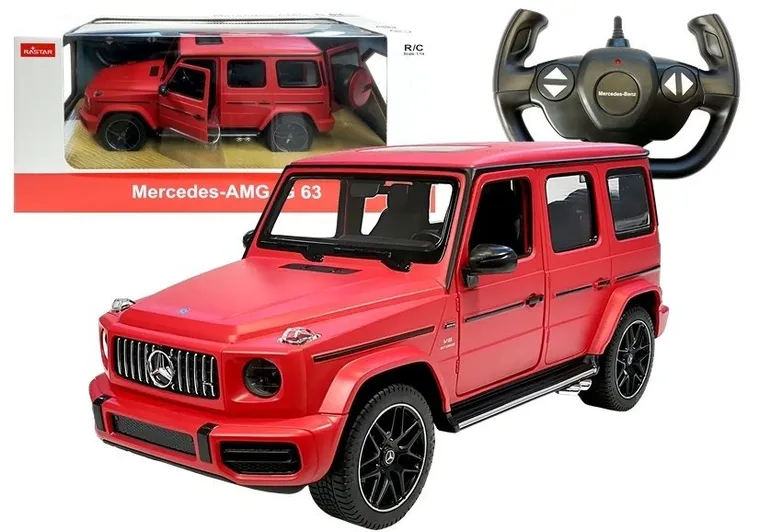 Lean Toys, Mercedes G63 Rastar, pojazd zdalnie sterowany, czerwony