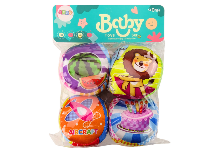 Lean Toys, miękkie piłeczki edukacyjne, 4 szt.