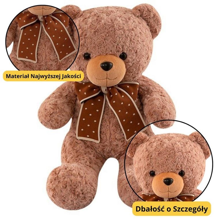 Lean Toys, miś z kokardką, maskotka, 45 cm