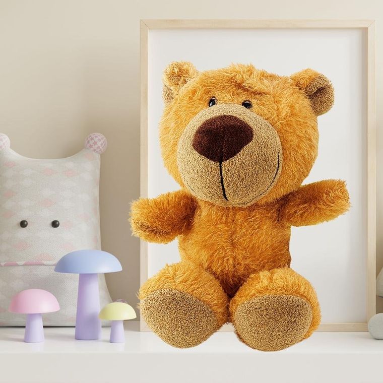 Lean Toys, miś z przyssawką, maskotka, brązowy, 23-12 cm