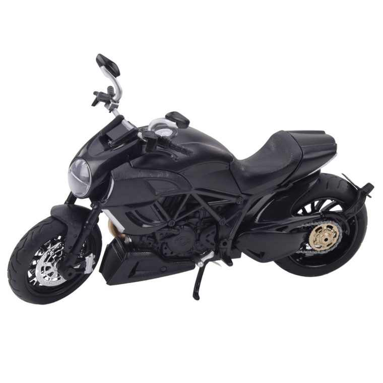 Lean Toys, motocykl, pojazd interaktywny, metalowy, czarno-złoty, 1:12