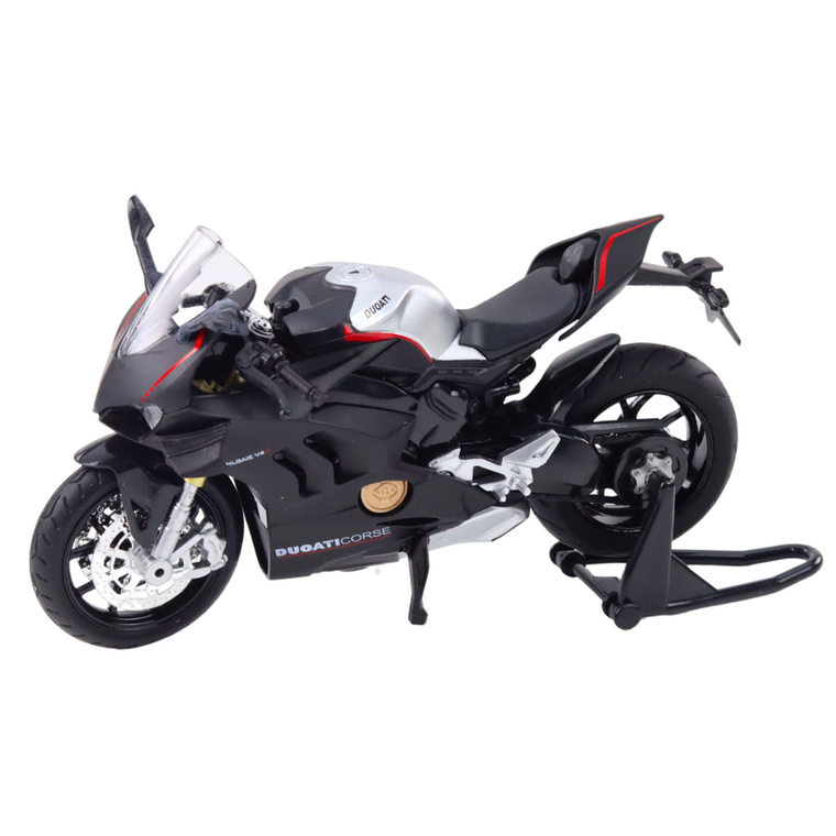 Lean Toys, motocykl, pojazd interaktywny, metalowy, czarny, 1:12