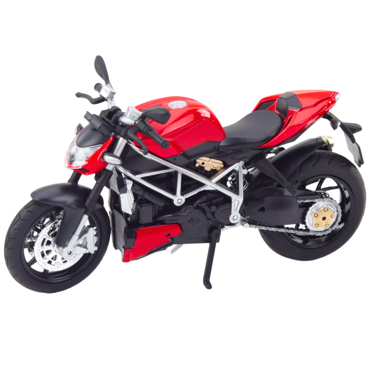 Lean Toys, motocykl, pojazd interaktywny, metalowy, czerwony, 1:12