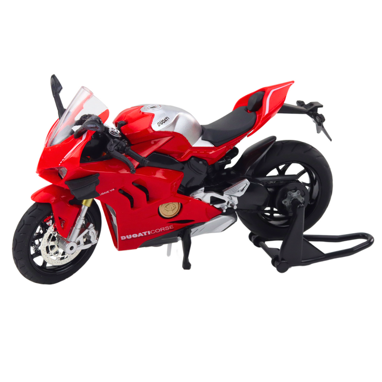 Lean Toys, motocykl, pojazd interaktywny, metalowy, czerwony, 1:12