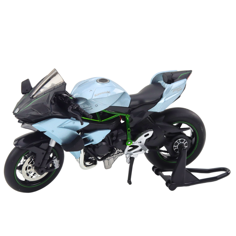 Lean Toys, motocykl, pojazd interaktywny, metalowy, srebrny, 1:12