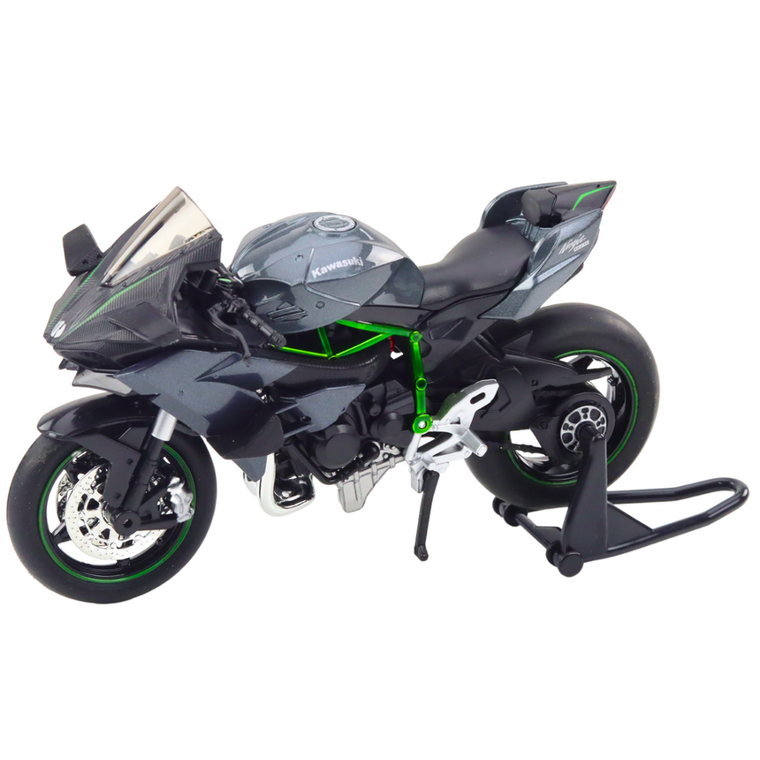 Lean Toys, motocykl, pojazd interaktywny, metalowy, szary, 1:12