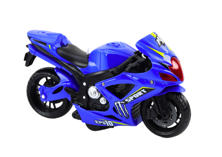 Lean Toys, motocykl sportowy, pojazd interaktywny z napędem frykcyjnym