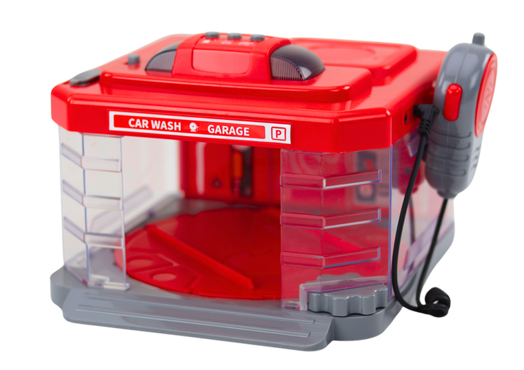 Lean Toys, myjnia straży pożarnej, interaktywny zestaw z pojazdem ratunkowym