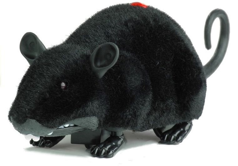 Lean Toys, mysz zdalnie sterowana, czarna