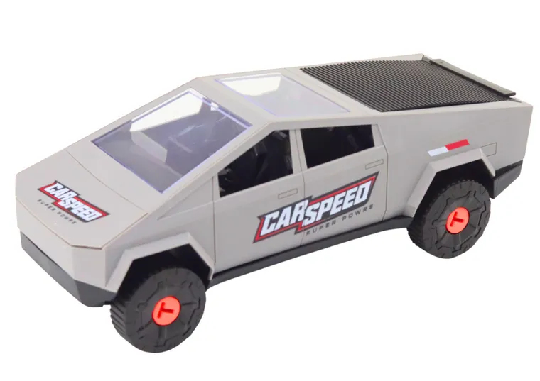 Lean Toys, nowoczesne auto z quadem, pojazd do skręcania, siwy