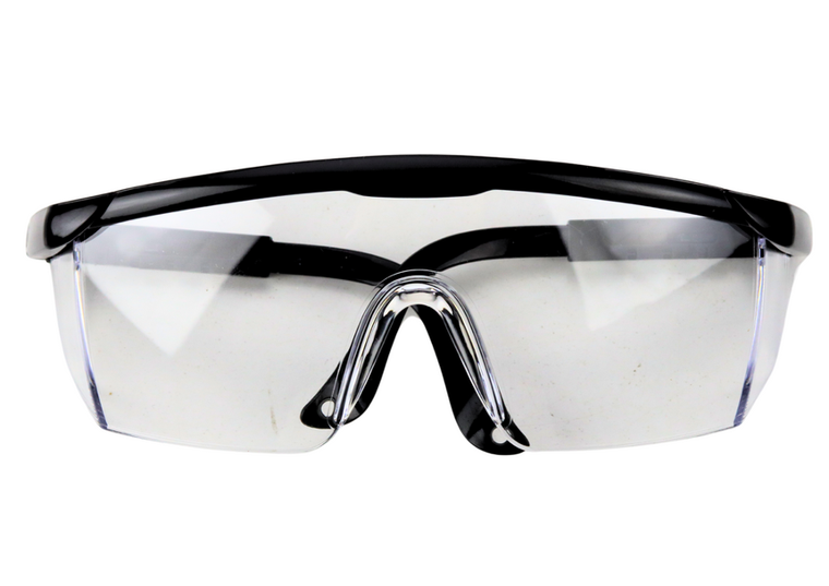 Lean Toys, okulary ochronne, regulacja ramion, czarne