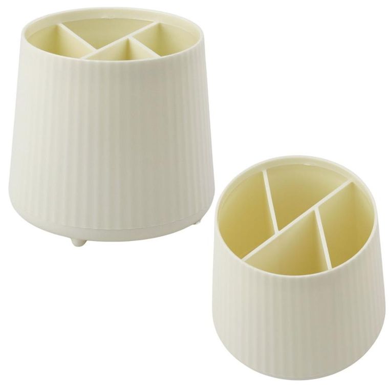 Lean Toys, organizer na kosmetyki, 5 przegród beżowy