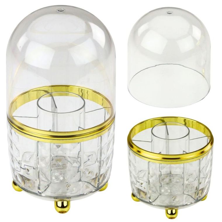 Lean Toys, organizer na pędzle i kosmetyki obrotowy, 360