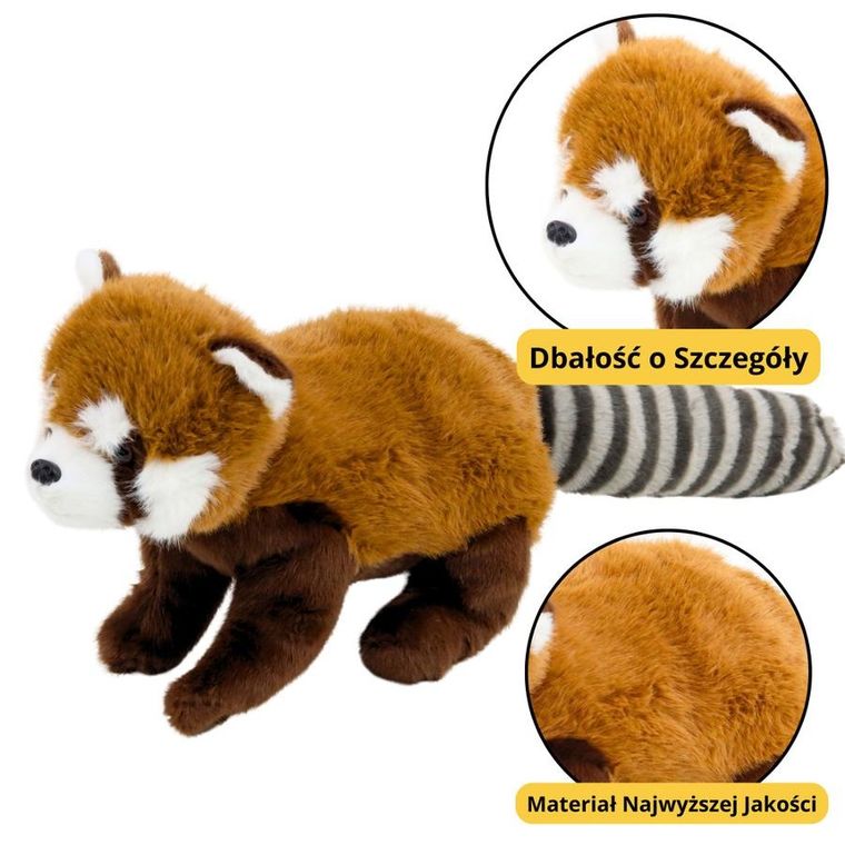 Lean Toys, Panda czerwona, maskotka, 45 cm