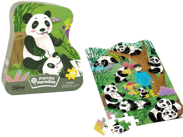 Lean Toys, Panda Las Bambusowy, puzzle, 48 elementów