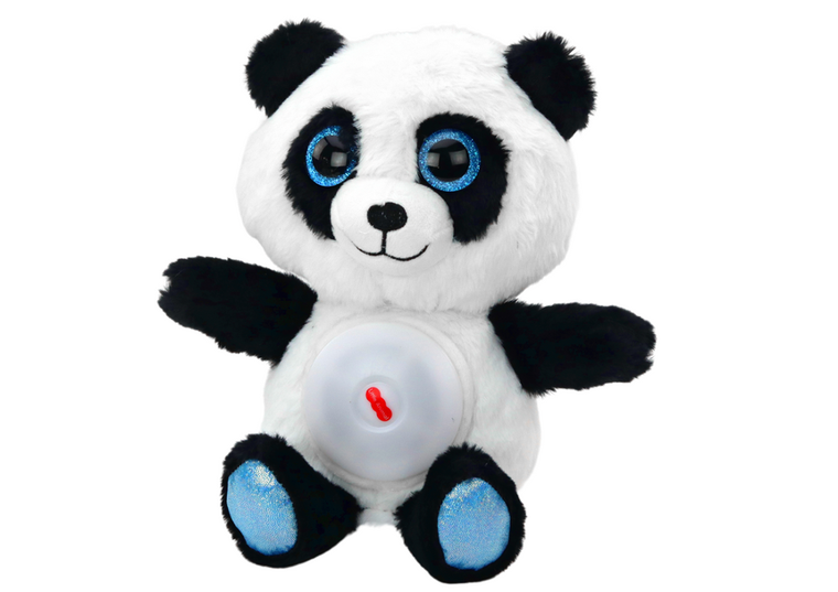 Lean Toys, panda, usypiacz z kołysanką, maskotka, 30 cm
