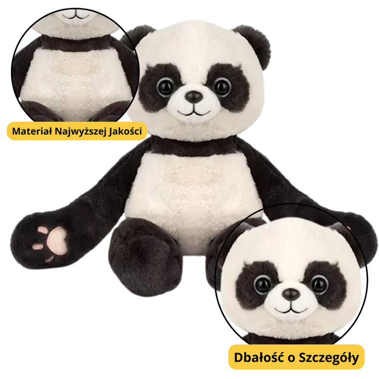 Lean Toys, panda z magnesami, maskotka, 23 cm
