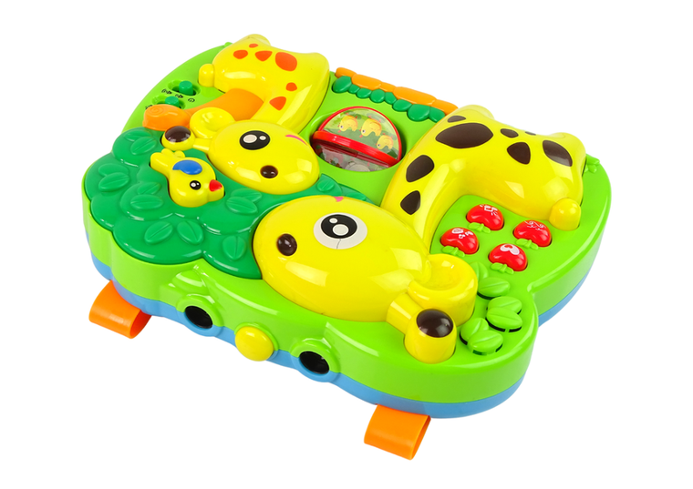 Lean Toys, panel do łóżeczka z dźwiękiem, zawieszka, żyrafy