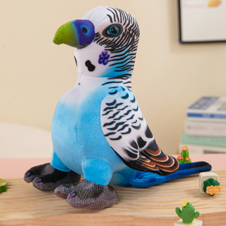 Lean Toys, papuga, maskotka, niebieska, 20 cm