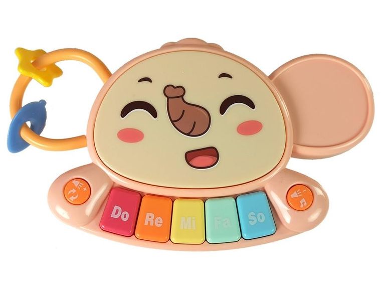 Lean Toys, pchacz, stolik edukacyjny, interaktywny, 2w1, różowy
