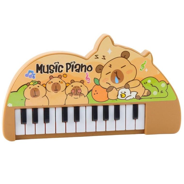 Lean Toys, pianinko muzyczne, kapibara, mini keyboard, 22 klawisze