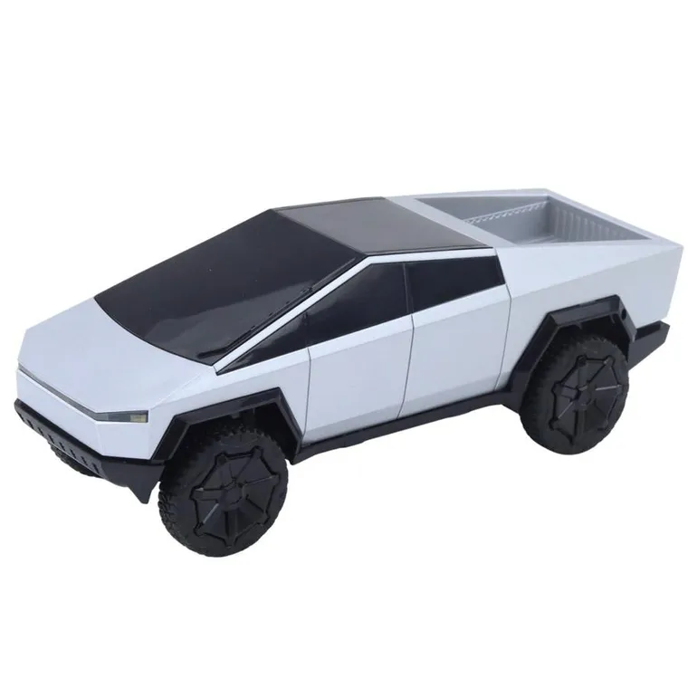 Lean Toys, pickup truck, pojazd zdalnie sterowany, LED, srebrny