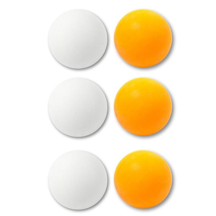 Lean Toys, piłeczki do ping-ponga, biało-pomarańczowe, 6 szt.