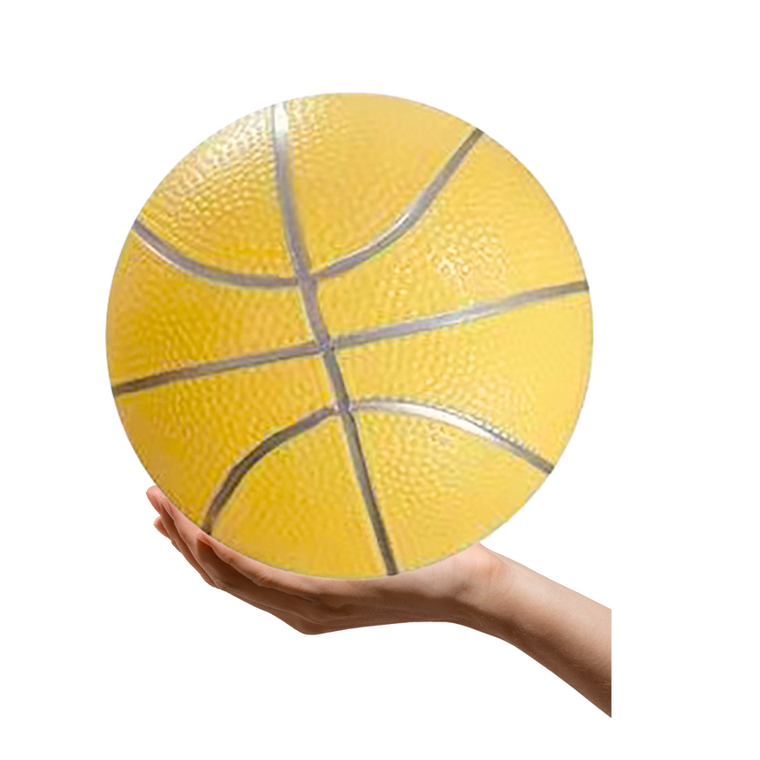 Lean Toys, piłka plażowa gumowa pastelowa lekka, żółta, 20 cm