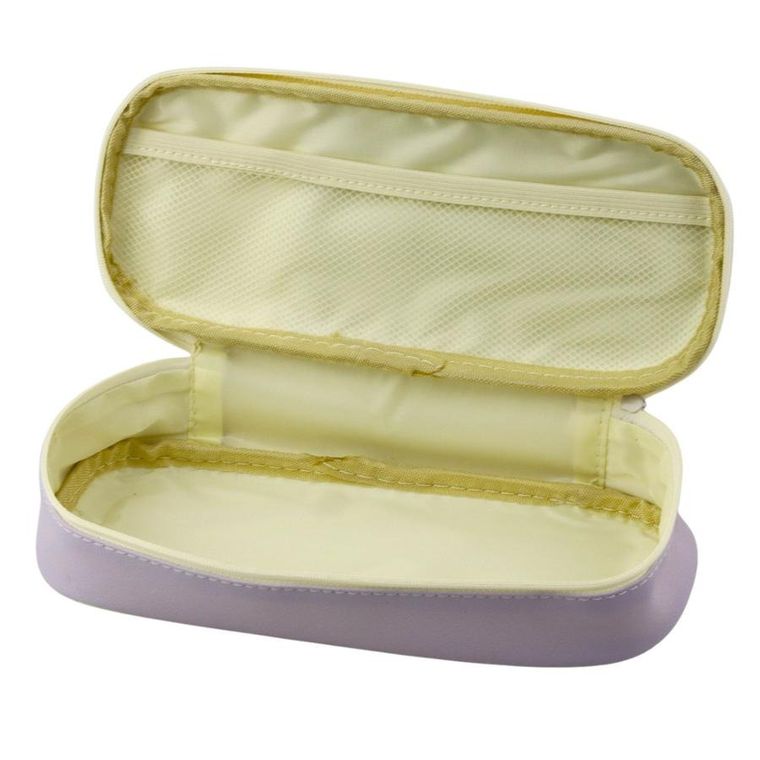 Lean Toys, piórnik owalny, zajączki fiolet