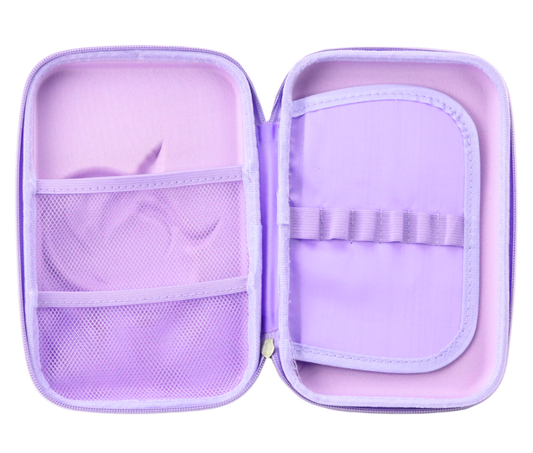 Lean Toys, piórnik rozkładany, pojedynczy, fioletowy jednorożec