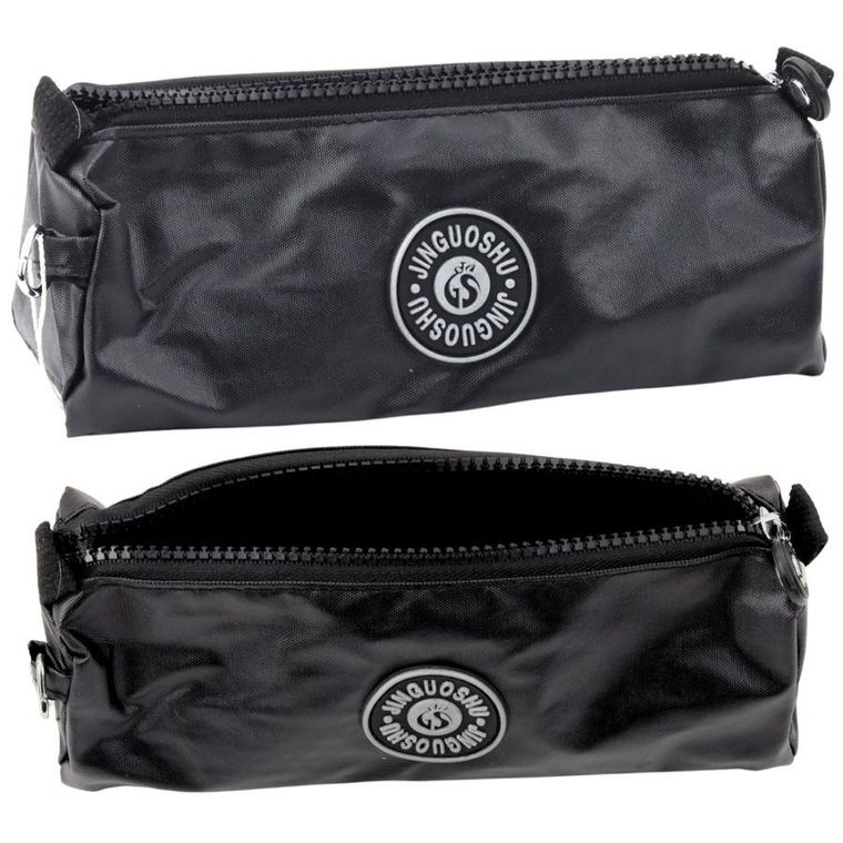 Lean Toys, piórnik saszetka, czarny, 21,5 cm