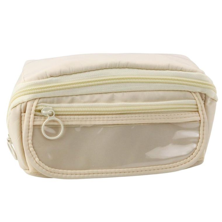 Lean Toys, piórnik saszetka, kremowy, 20-10 cm