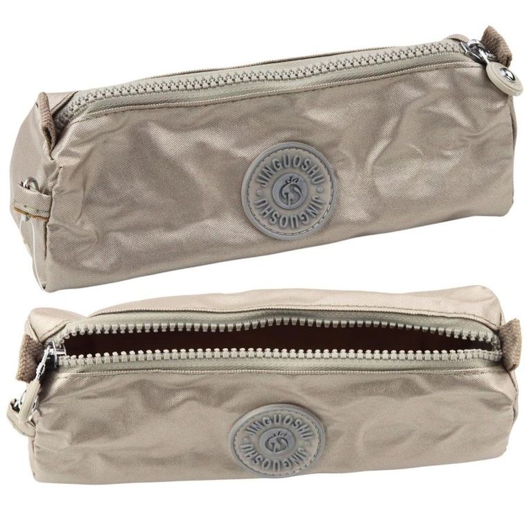 Lean Toys, piórnik saszetka, srebrny, 21,5 cm