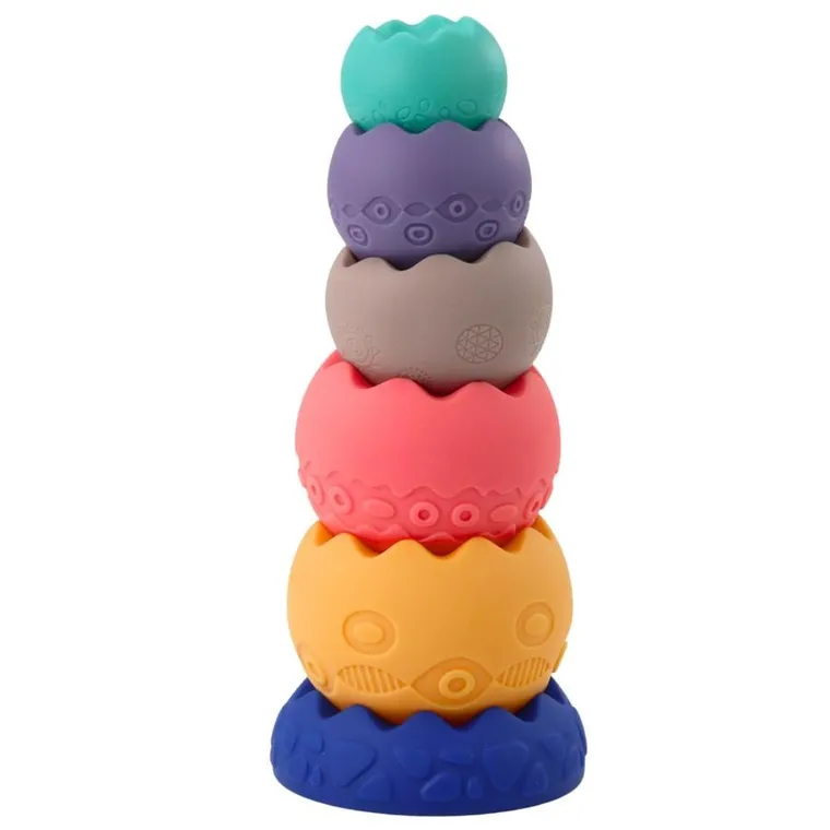 Lean Toys, piramidka sensoryczna, jajka, cyfry i literki