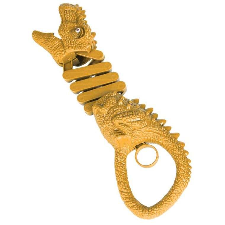 Lean Toys, pistolet, chwytak, gryzący szkielet dinozaura, pomarańczowy