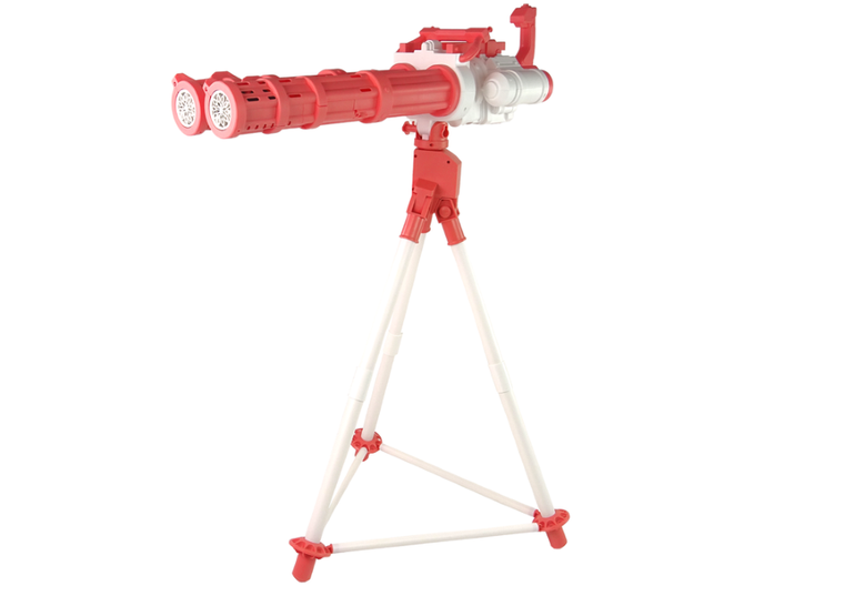 Lean Toys, pistolet do baniek mydlanych na statywie