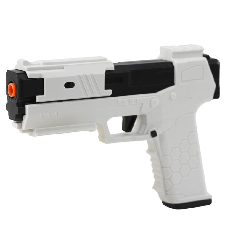 Lean Toys, pistolet na piankowe naboje, łuski, biały