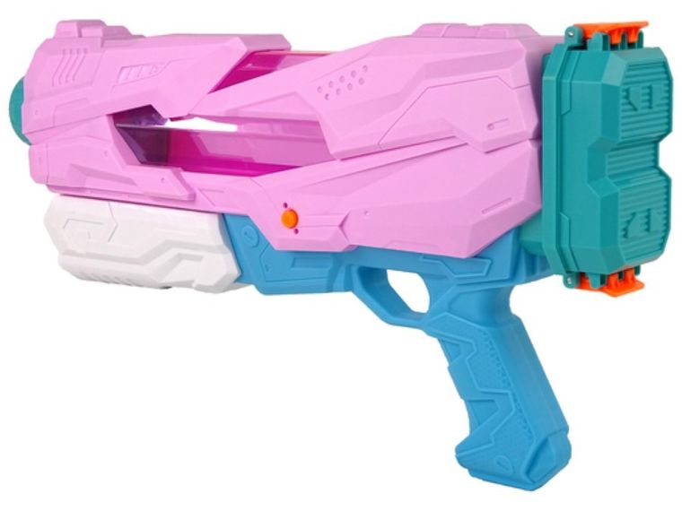 Lean Toys, pistolet na wodę, różowy, zasięg 8 m, 800 ml