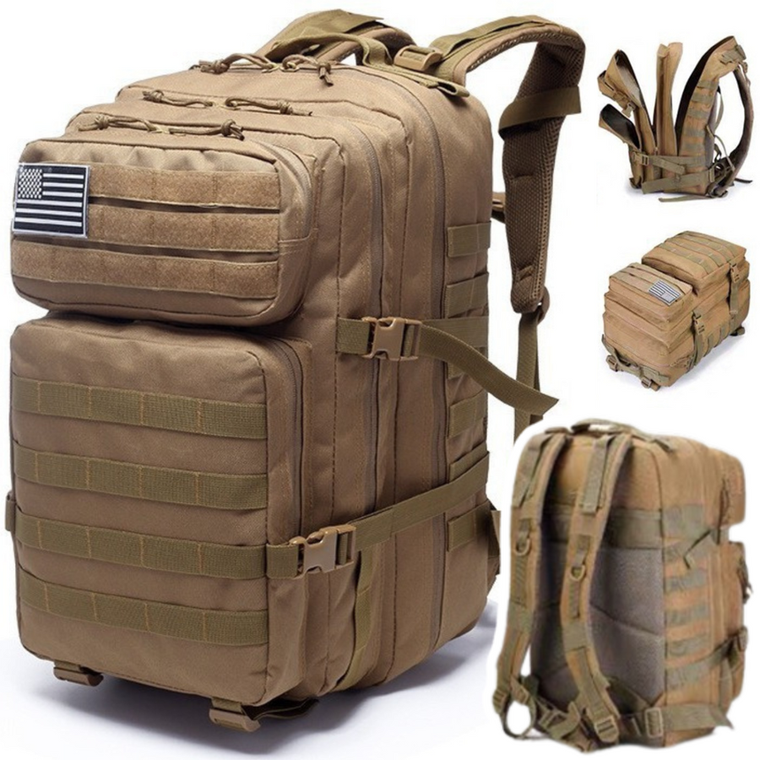 Lean Toys, plecak militarny, piaskowy, 40-60L