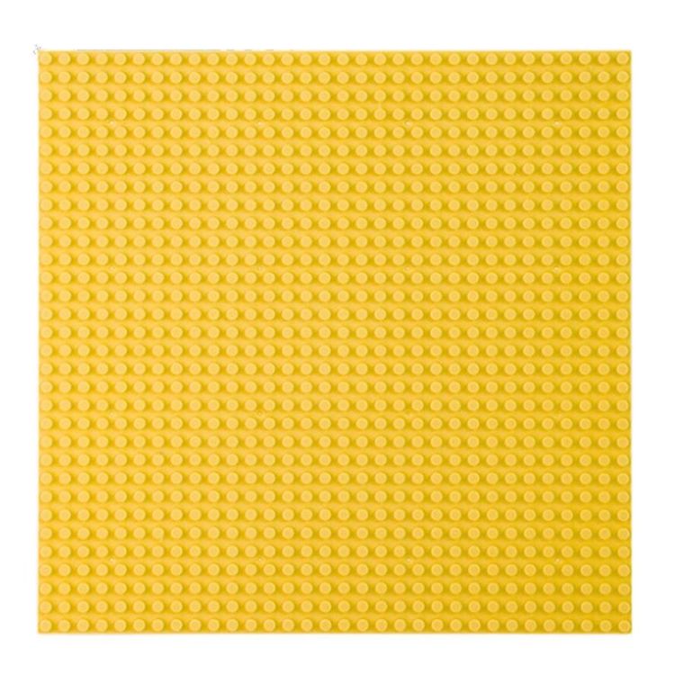 Lean Toys, Płyta do budowania z klocków, Żółta, 25,5-25,5 cm