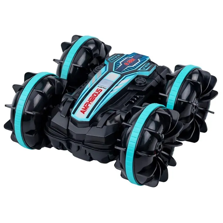 Lean Toys, pływający pojazd kaskaderski 4-4, zdalnie sterowany, turkusowy