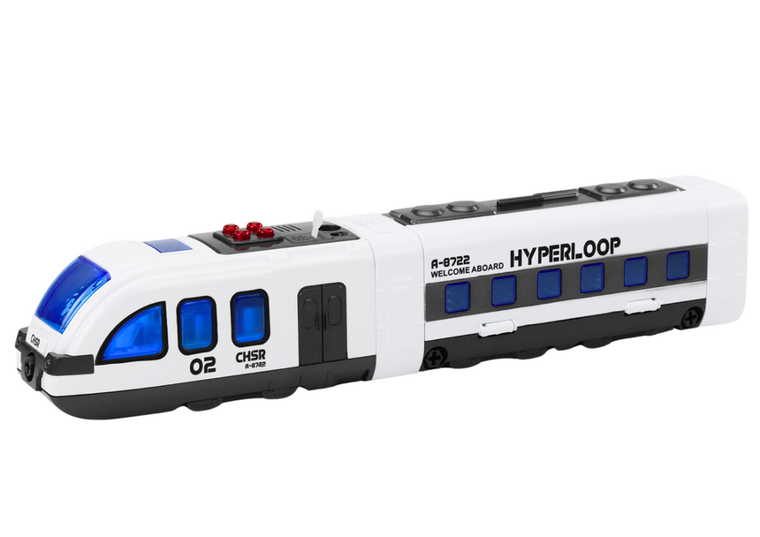 Lean Toys, pociąg pasażerski z torami, zestaw do skręcania