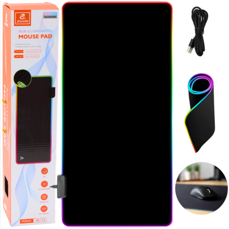 Lean Toys, podkładka pod mysz i klawiaturę, LED, 40-90 cm