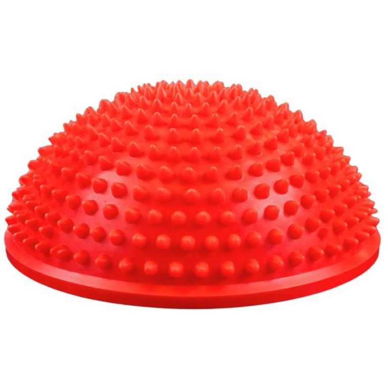 Lean Toys, półkula sensoryczna do masażu i ćwiczeń równowagi, czerwona, 16 cm