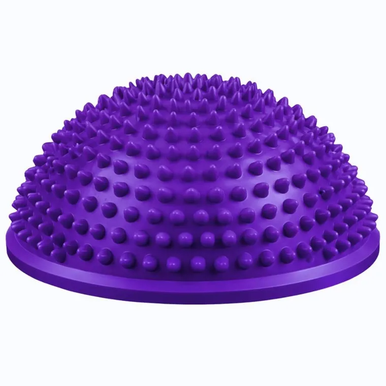 Lean Toys, półkula sensoryczna do masażu i ćwiczeń równowagi, fioletowa, 16 cm