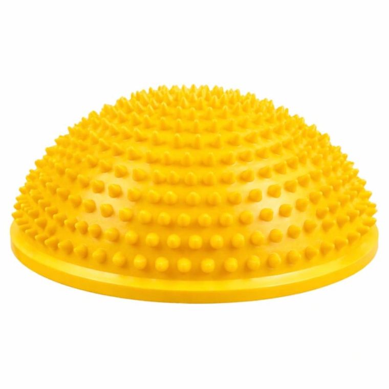 Lean Toys, półkula sensoryczna do masażu i ćwiczeń równowagi, żółta, 16 cm