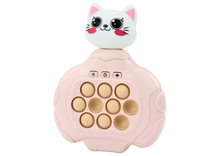 Lean Toys, Pop-It, Kotek, gra zręcznościowa, różowa