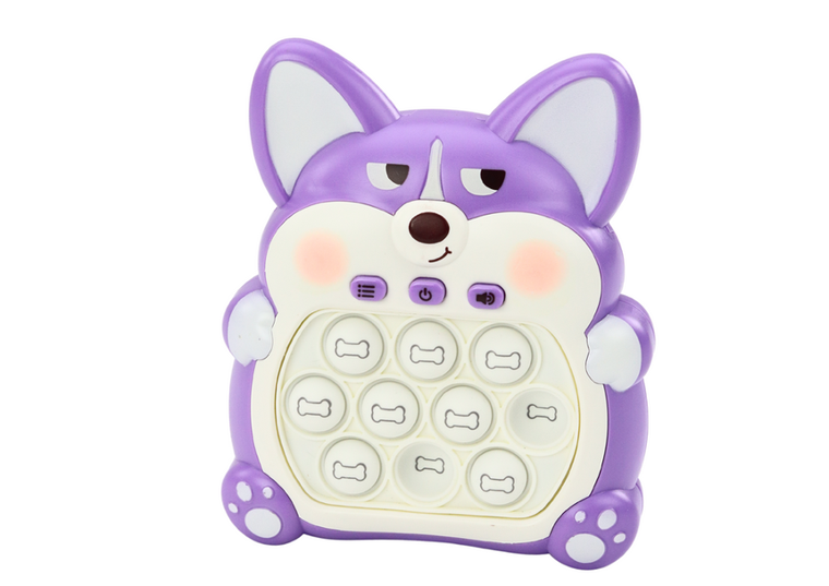 Lean Toys, Pop-It, Lisek, gra zręcznościowa, fioletowa